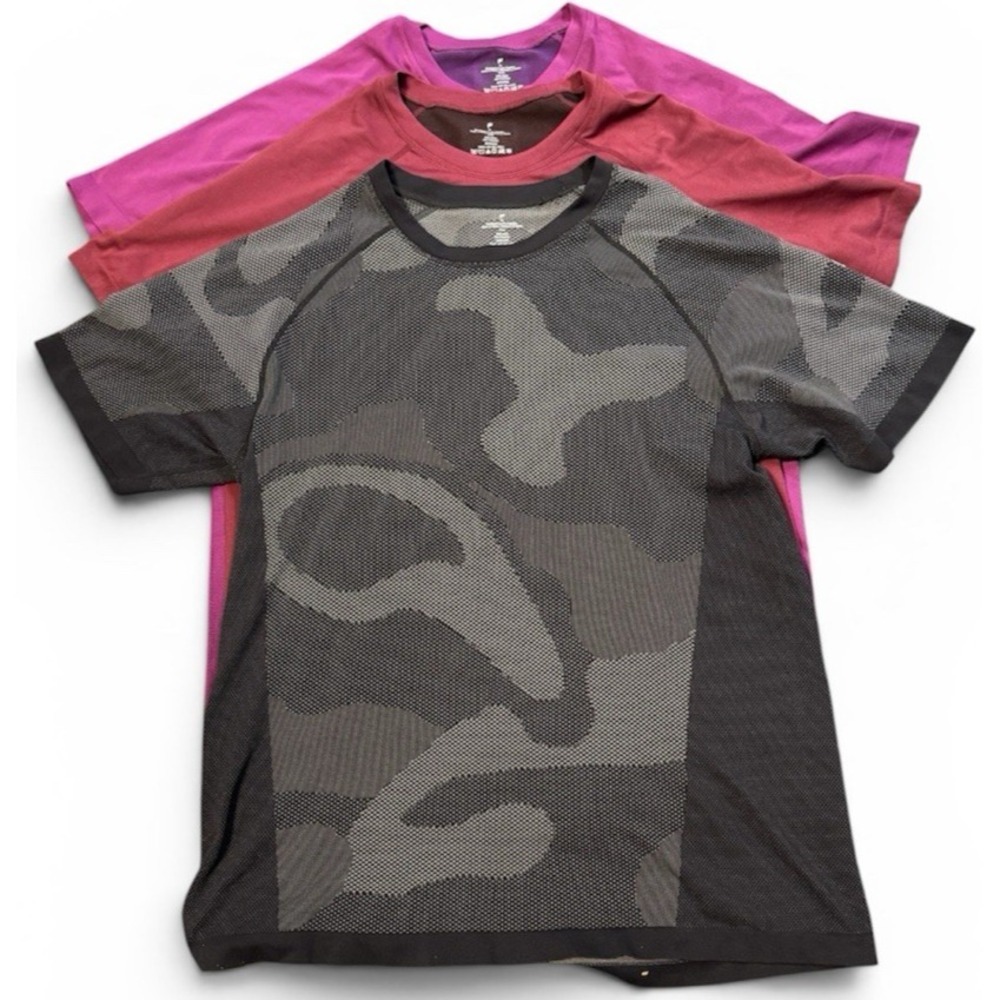 Fabletics Crewneck Shirt Training Black Purple Burgandy Mens XL Lot Bundle of 3